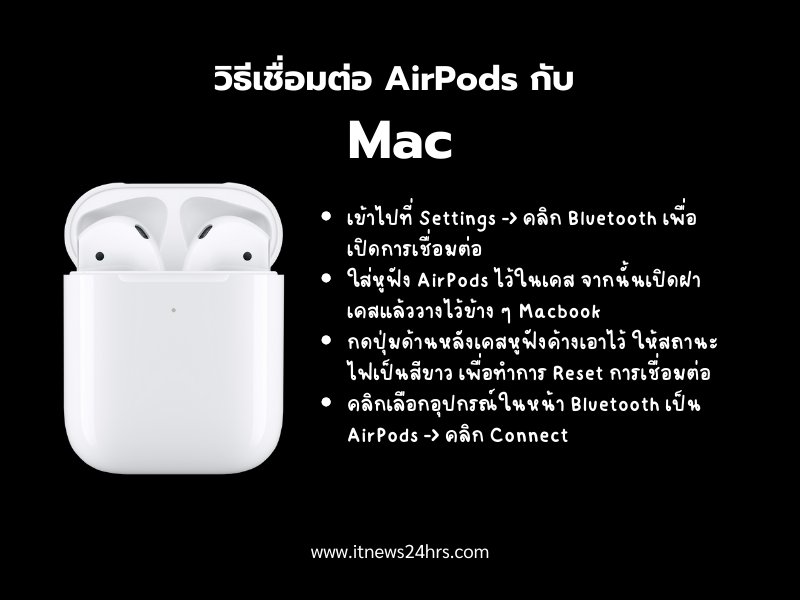 วิธีเชื่อมต่อ AirPods กับ M﻿ac