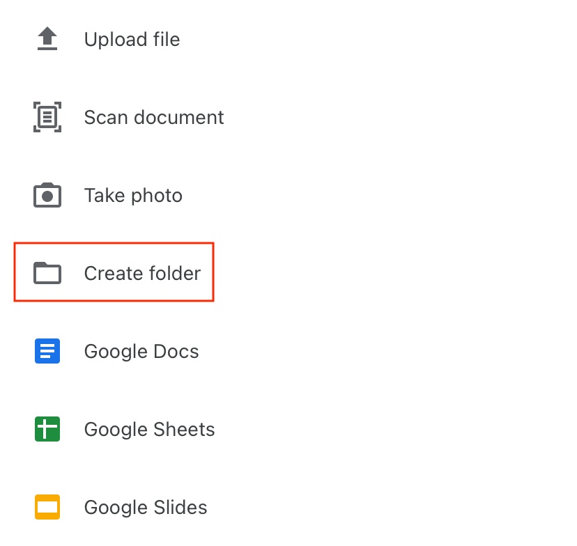 วิธีการสร้างโฟลเดอร์บน Google Drive
