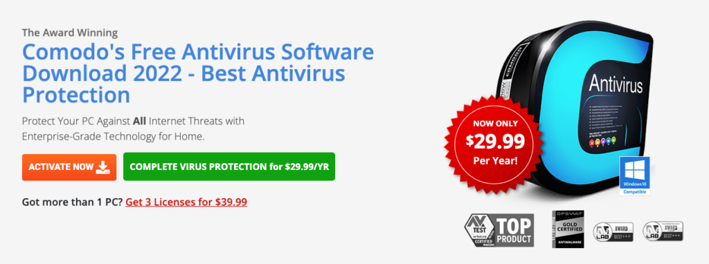 โปรแกรม Malware Comodo Antivirus
