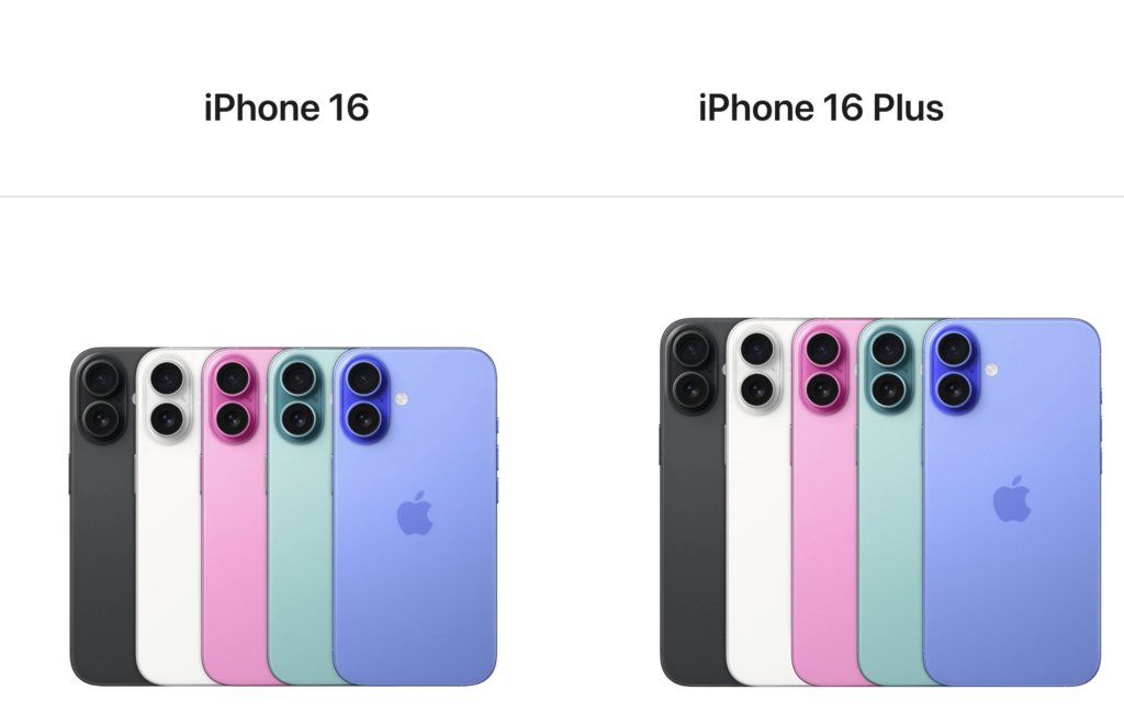 เปรียบเทียบ iPhone 16 กับ iPhone 16 Plus 